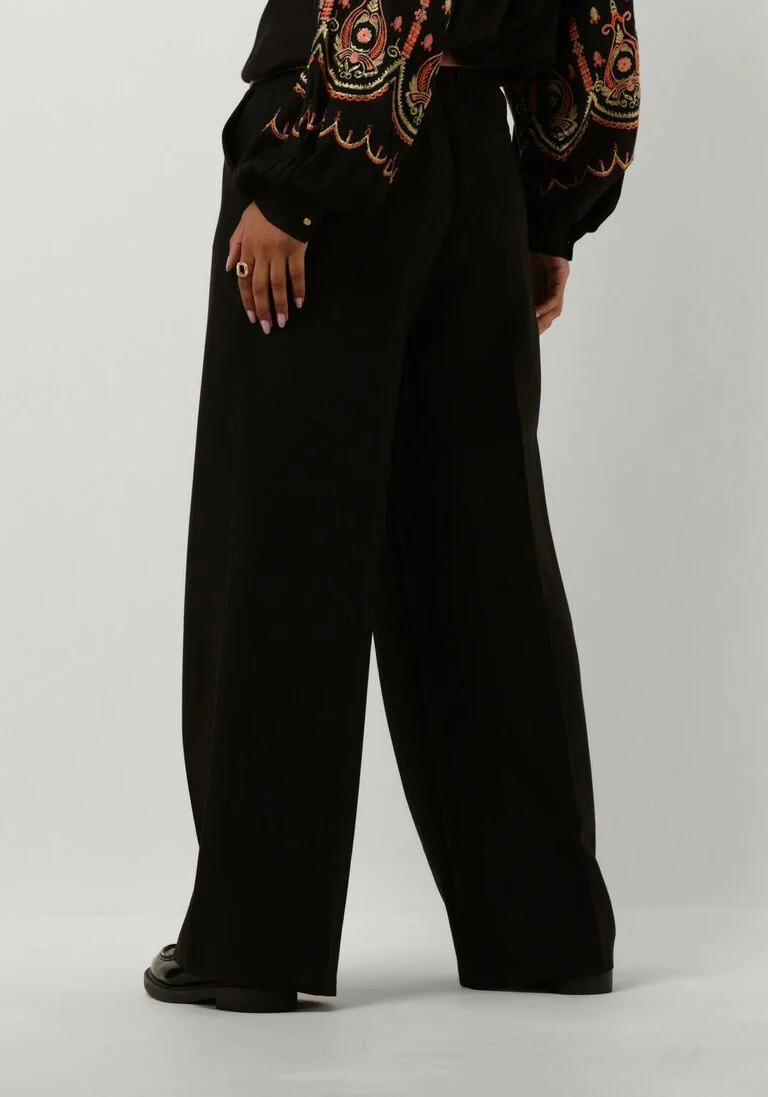 SUMMUM zwarte summum wijde broek trousers wide legs foam uni