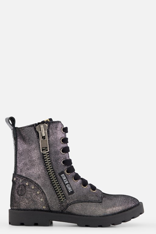 Shoesme Veterboots zwart Leer