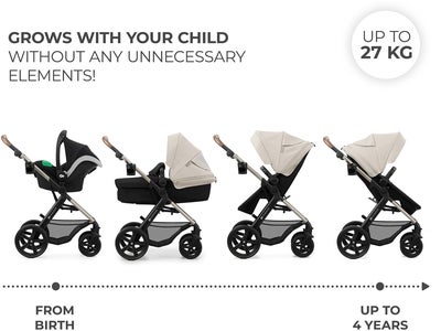Kinderkraft MOOV 2 4-in-1 Duovogn, Moonlight Grey