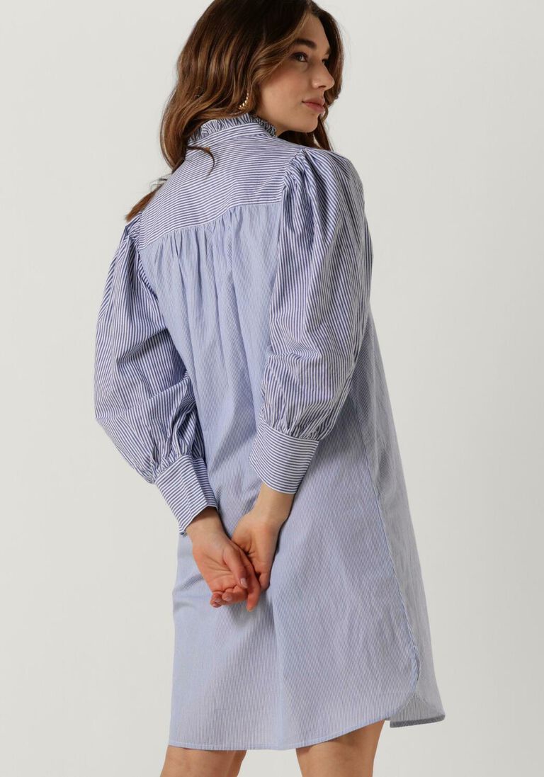 ANTIK BATIK lichtblauwe antik batik mini jurk polette dress