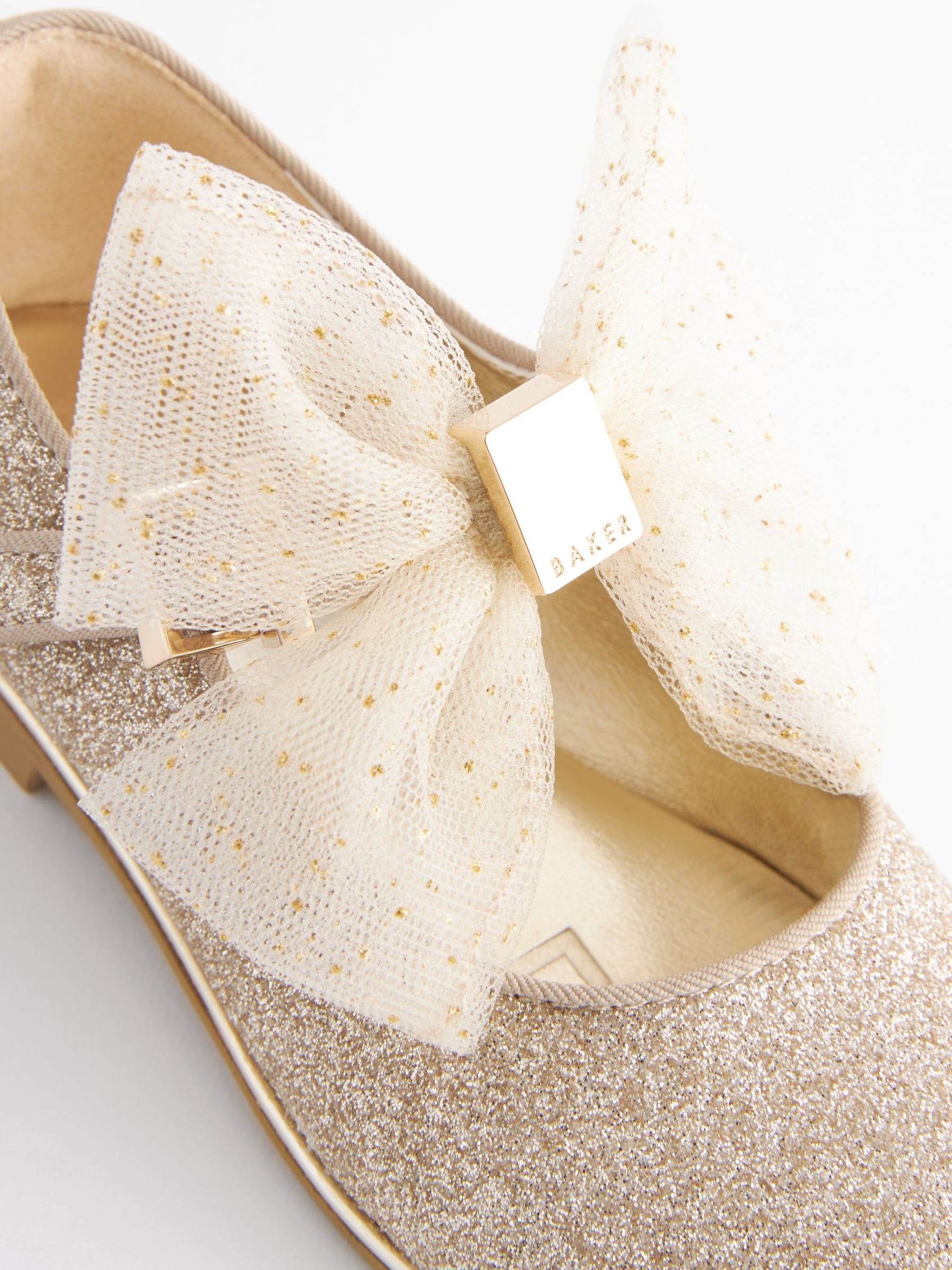 Goud - Baker By Ted Baker Mary Jane gelegenheidsschoenen met strik voor meisjes