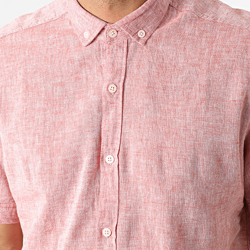Chemise A Manches Courtes JMC-853 Orange Chiné