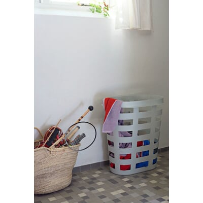 Wäschekorb Laundry Basket, groß, Groß, Hellgrau