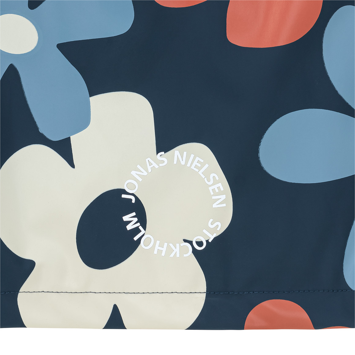 Jonas Nielsen Kinder Regenjacke mit Blumen-Print dunkelblau / hellbraun / creme