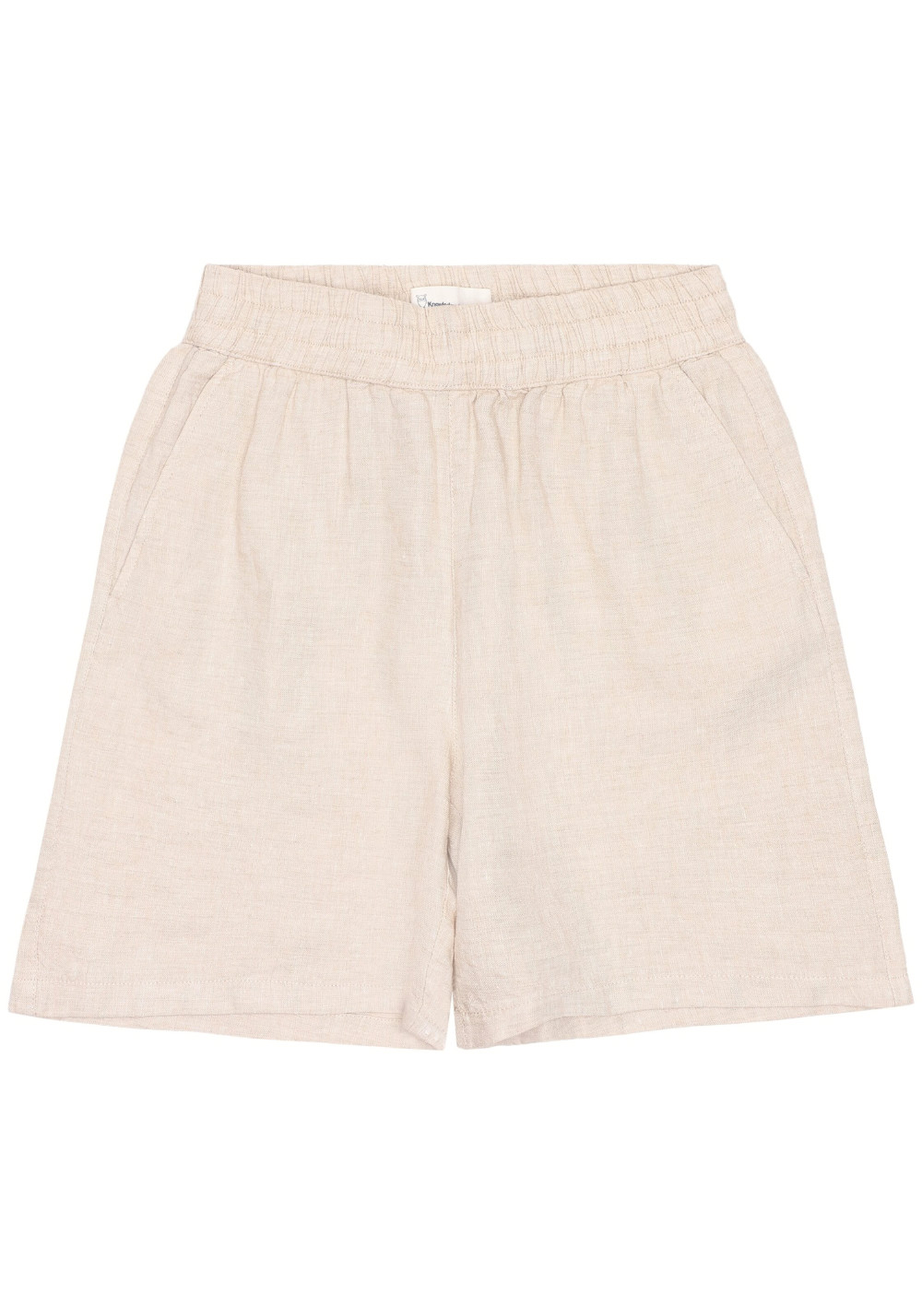 Knowledge Cotton Apparel Leinenshorts Posey Wide Linen Shorts Light Feather Gray