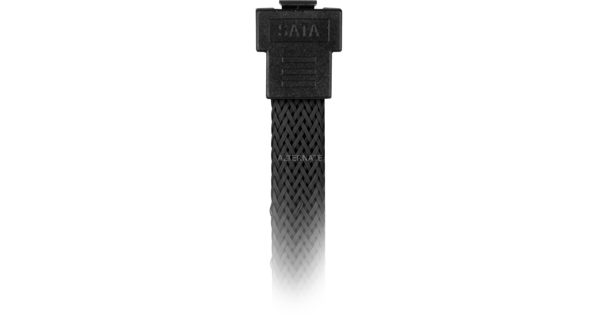 SharkoonSata III 90° sleeve kabel  (Zwart, 0,6 meter)