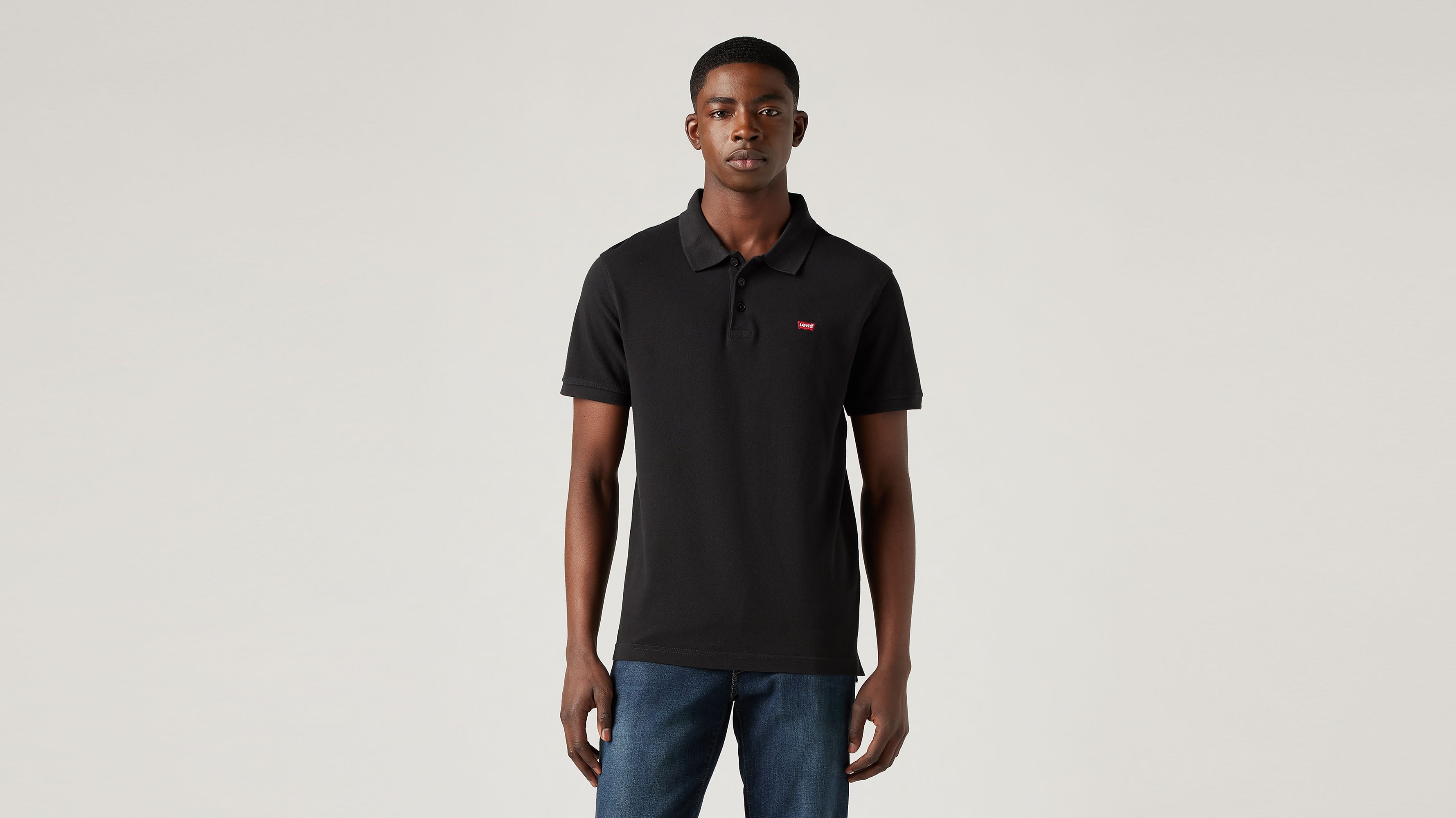 Polo griffé - Mineral Black - Noir
