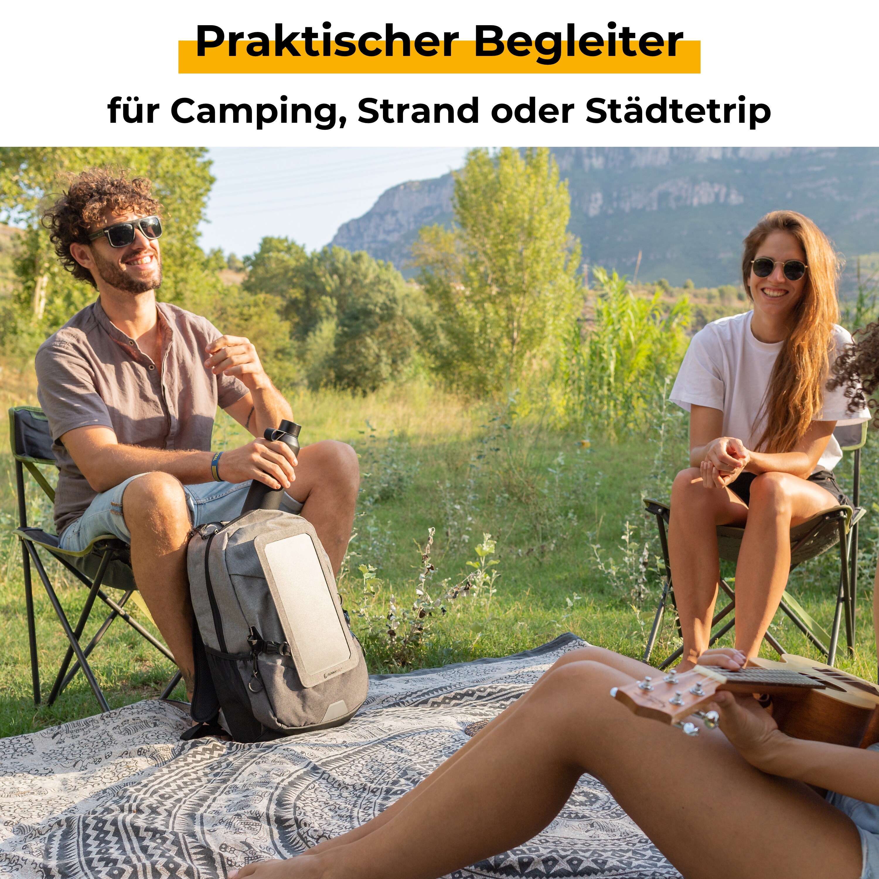 Sunnybag Explorer+ Solarrucksack Grau - Schwarz