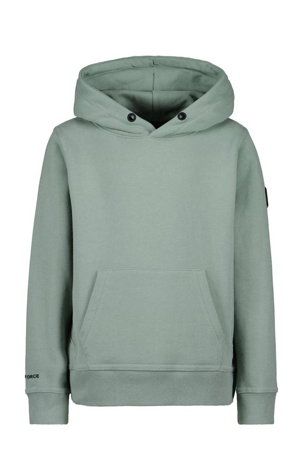 Airforce hoodie van katoen mintgroen