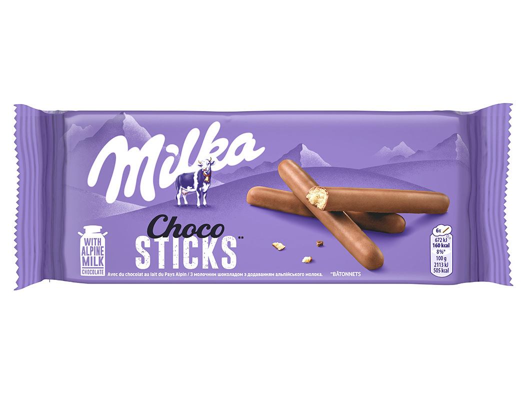 BOLACHAS MILKA CHOCO STICKS 112G