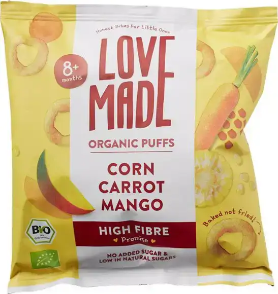Maïs wortel mango puffs 8+ mnd