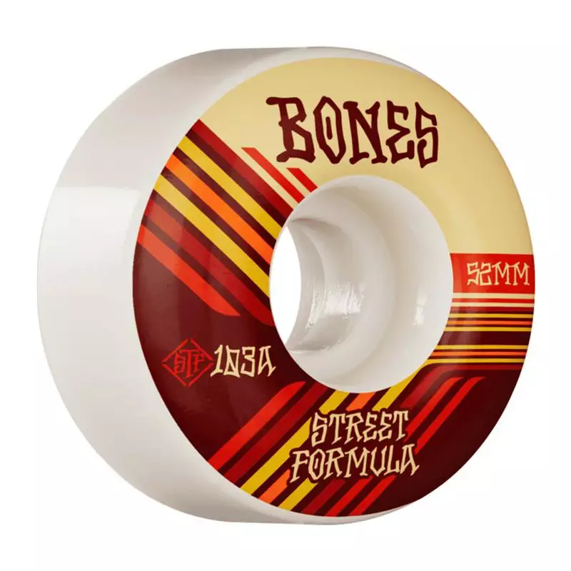Roues skate BONES (x4) Stf V4 Retros Wide Rouge 103A