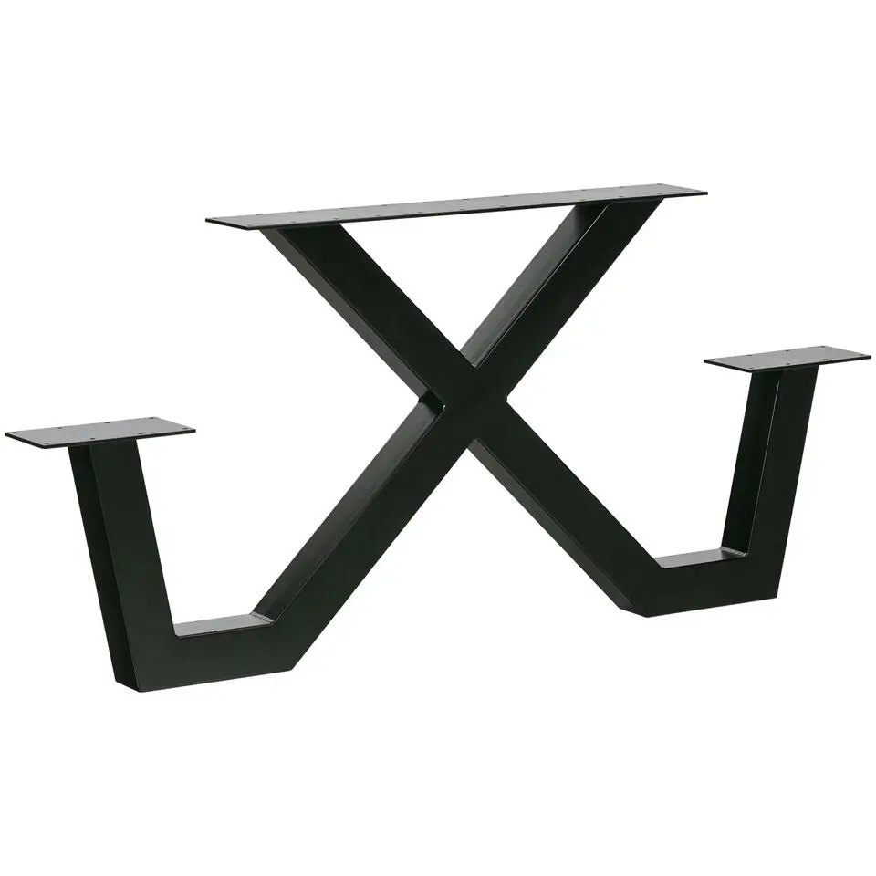 WOOOD X-Poot Picknick Buiten Tablo - Metaal - Zwart - 70x142x13