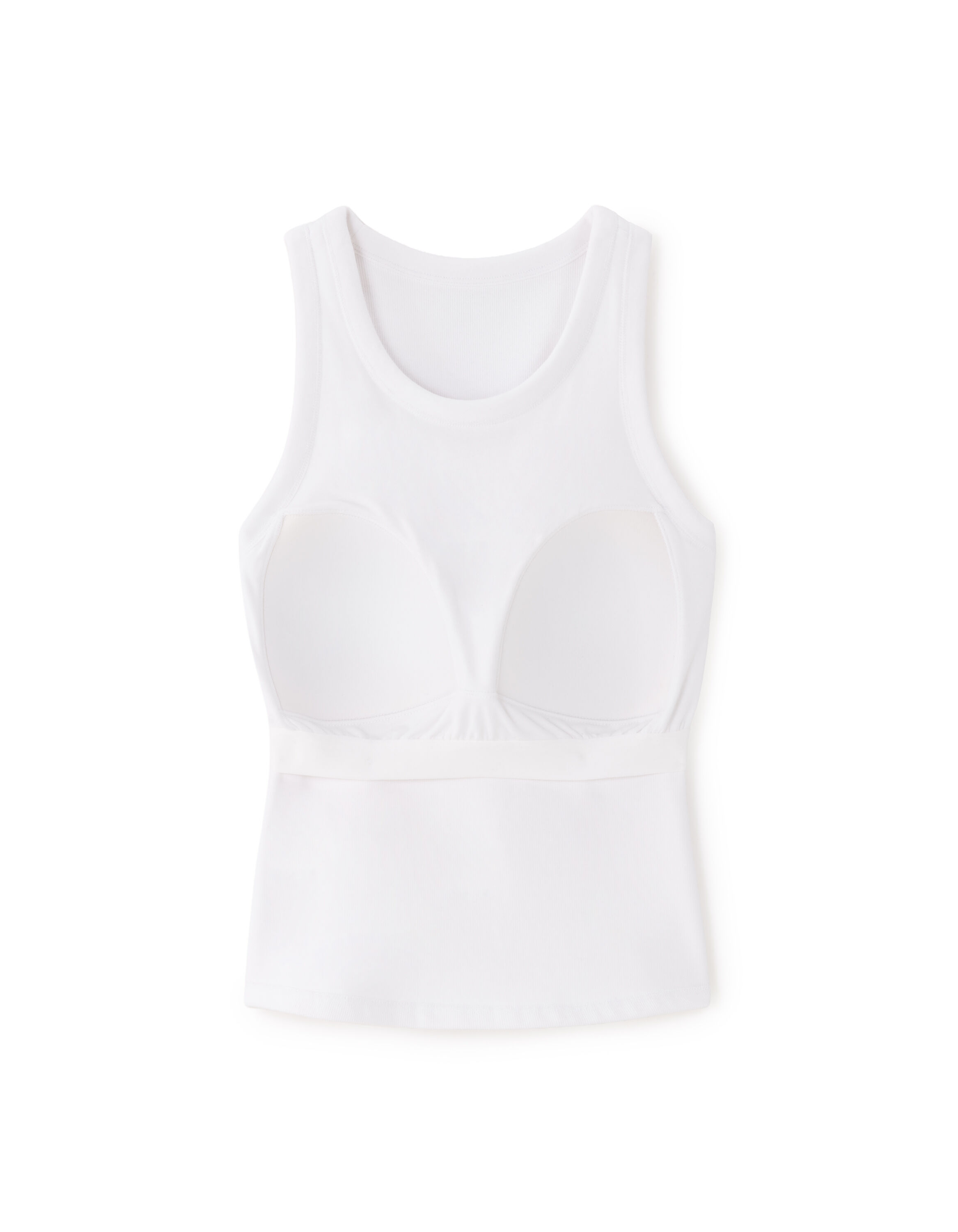 Débardeur essentiel avec brassière intégrée - blanc