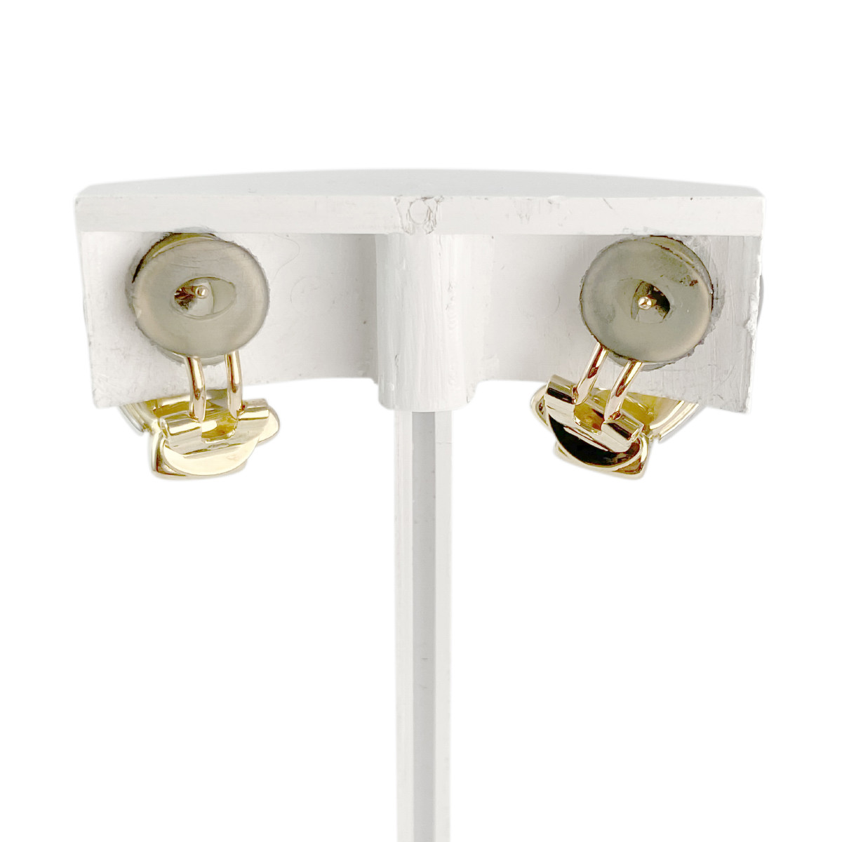 Boucles d'oreilles d'occasion or 750 jaune 2 tons diamants