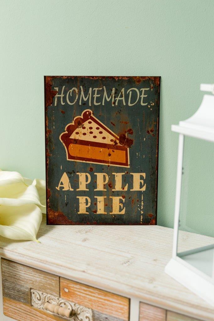 Metallschild - Apple pie - 40x30 cm