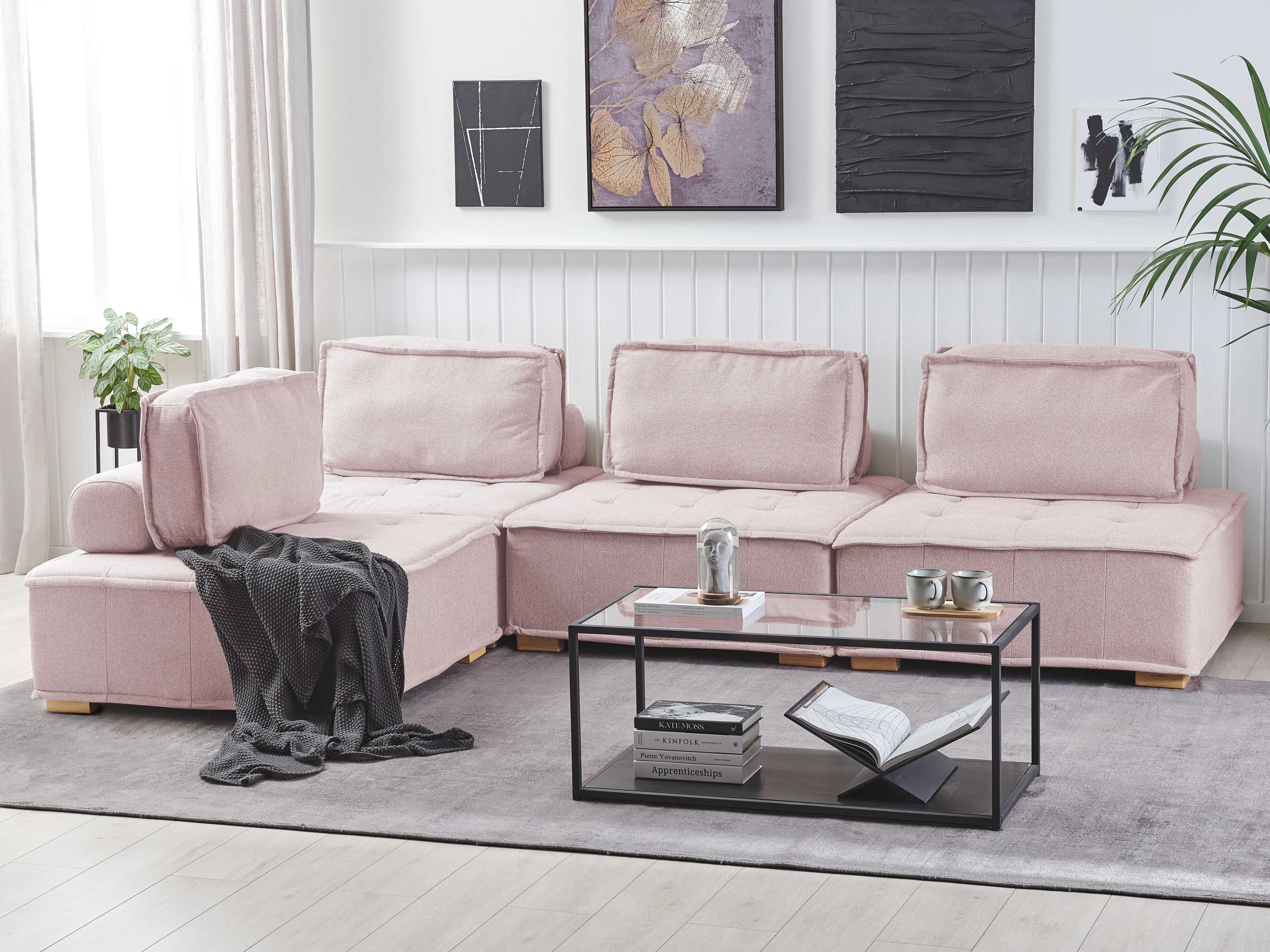 Zitmodule TIBRO Stof Roze