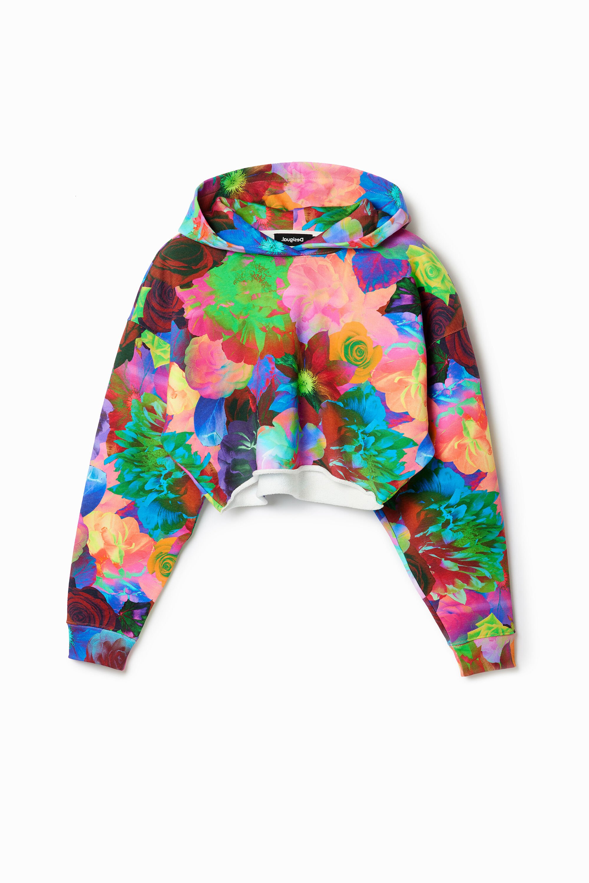 Sweat-shirt capuche oversize court