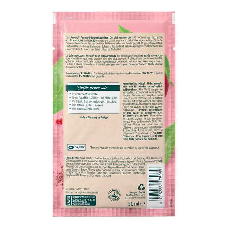 Kneipp Aroma-Pflegeschaumbad Du bist Wunderbar, 50 ml