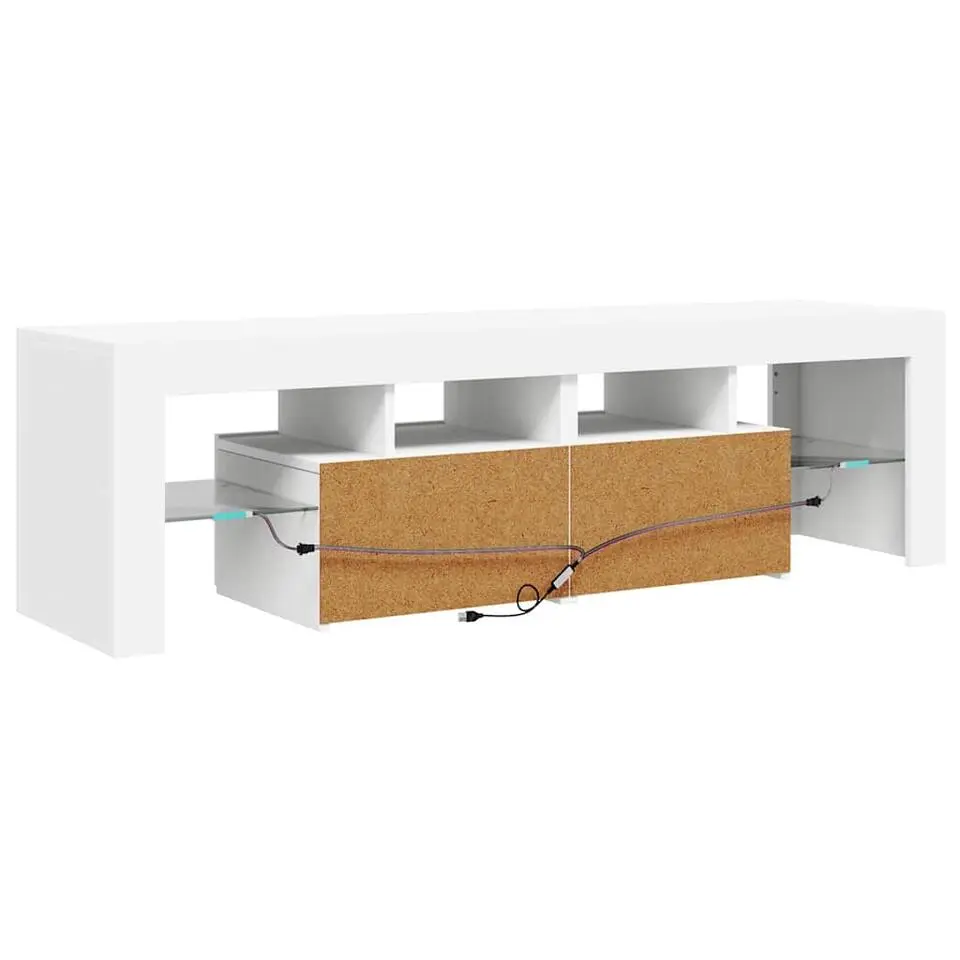 vidaXL - Tv-kast - Wit - Bewerkt hout