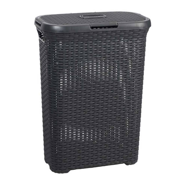 Curver Style Wasmand met Deksel - 40L - Antraciet