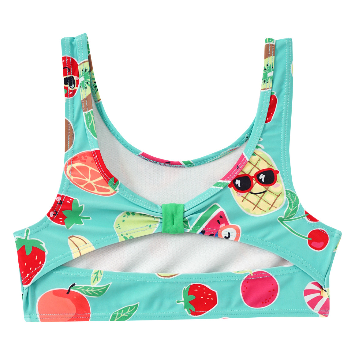 Famy Mädchen Bikini mit Allover-Print helltürkis
