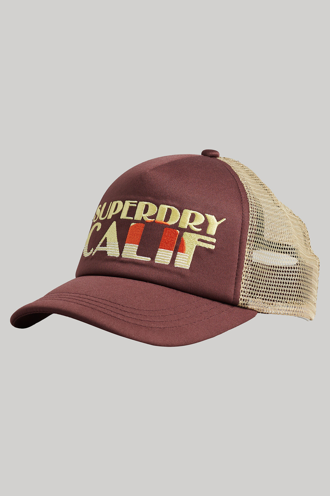 Boné Trucker com Logo Vintage - Marrom Médio