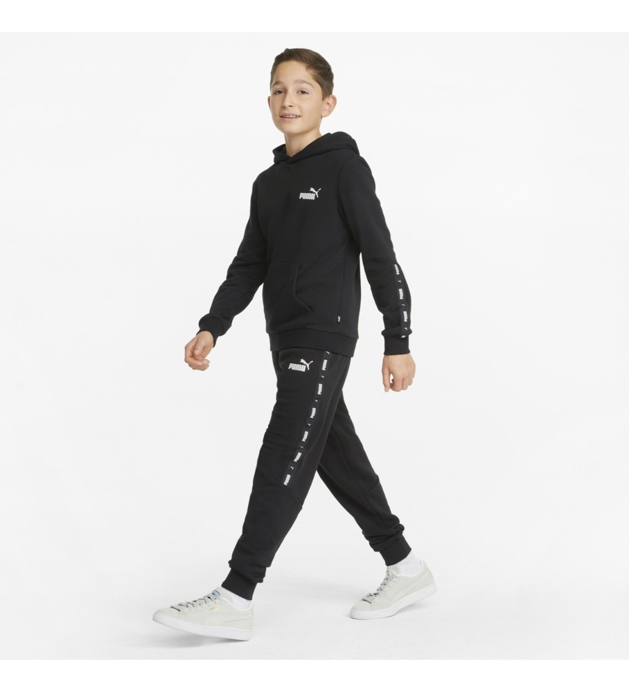Calça juvenil Puma Essential Tape, preta