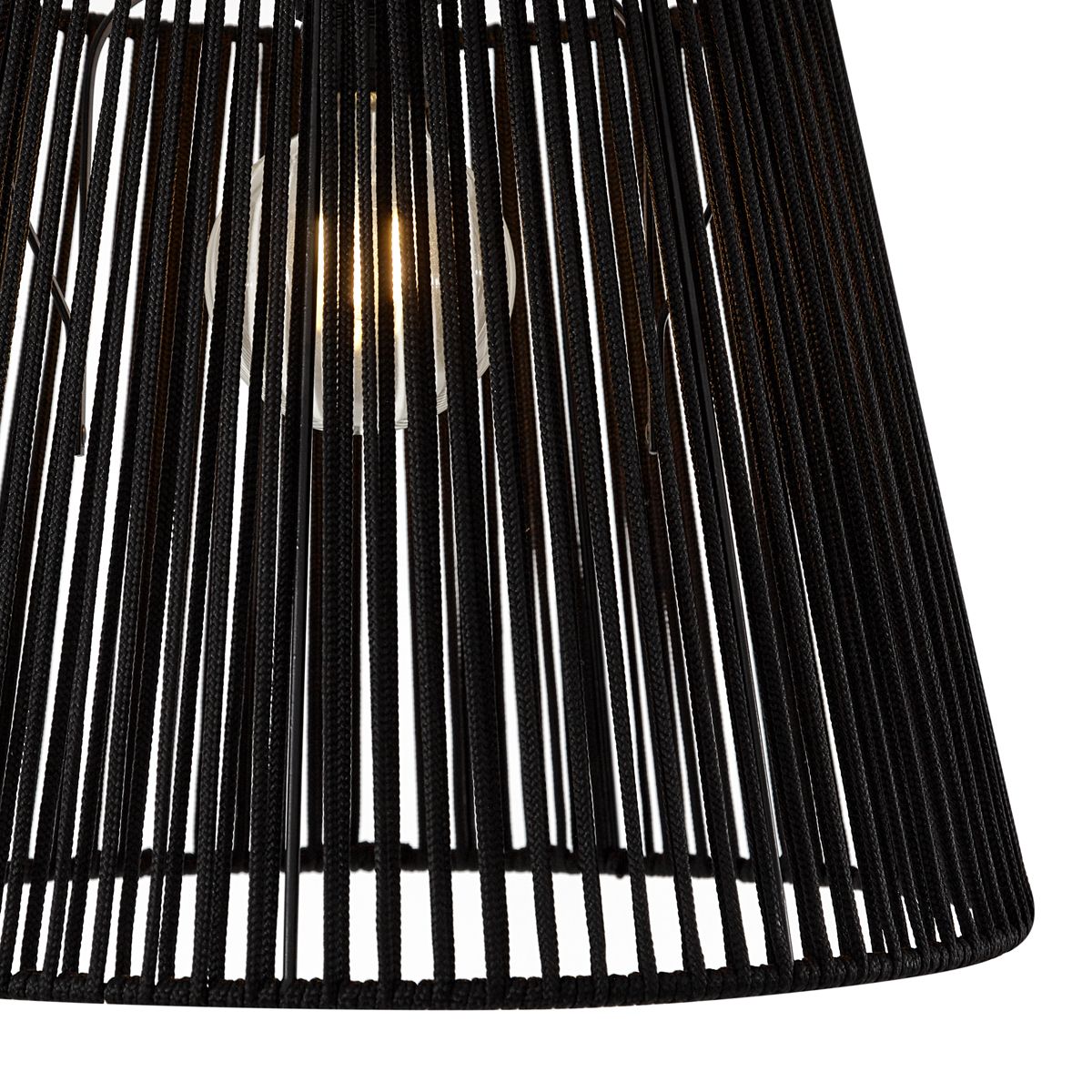 Japandi buiten plafondlamp met zwart touw IP54 - Jayla