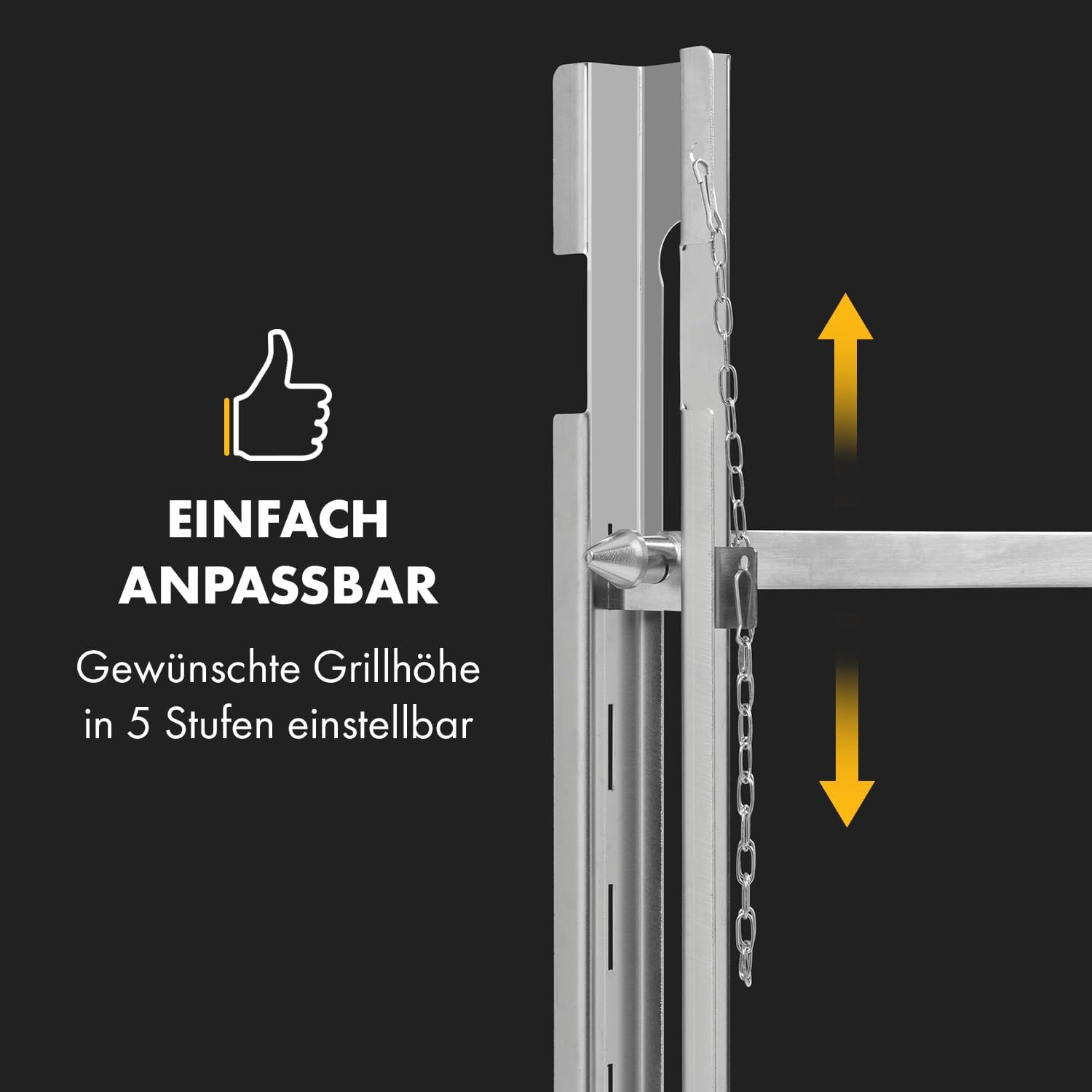 Klarstein Rotisserie Grill Mit Motor, Elektrischer Drehspieß, Großer Spießgrill für Hähnchen & Spanferkel, Höhenverstellbar, Mit Edelstahl-Standbeinen
