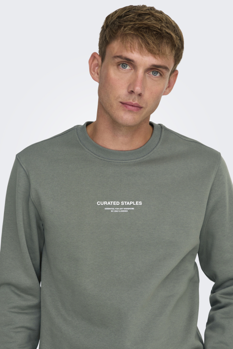 Only & Sons groene heren sweater