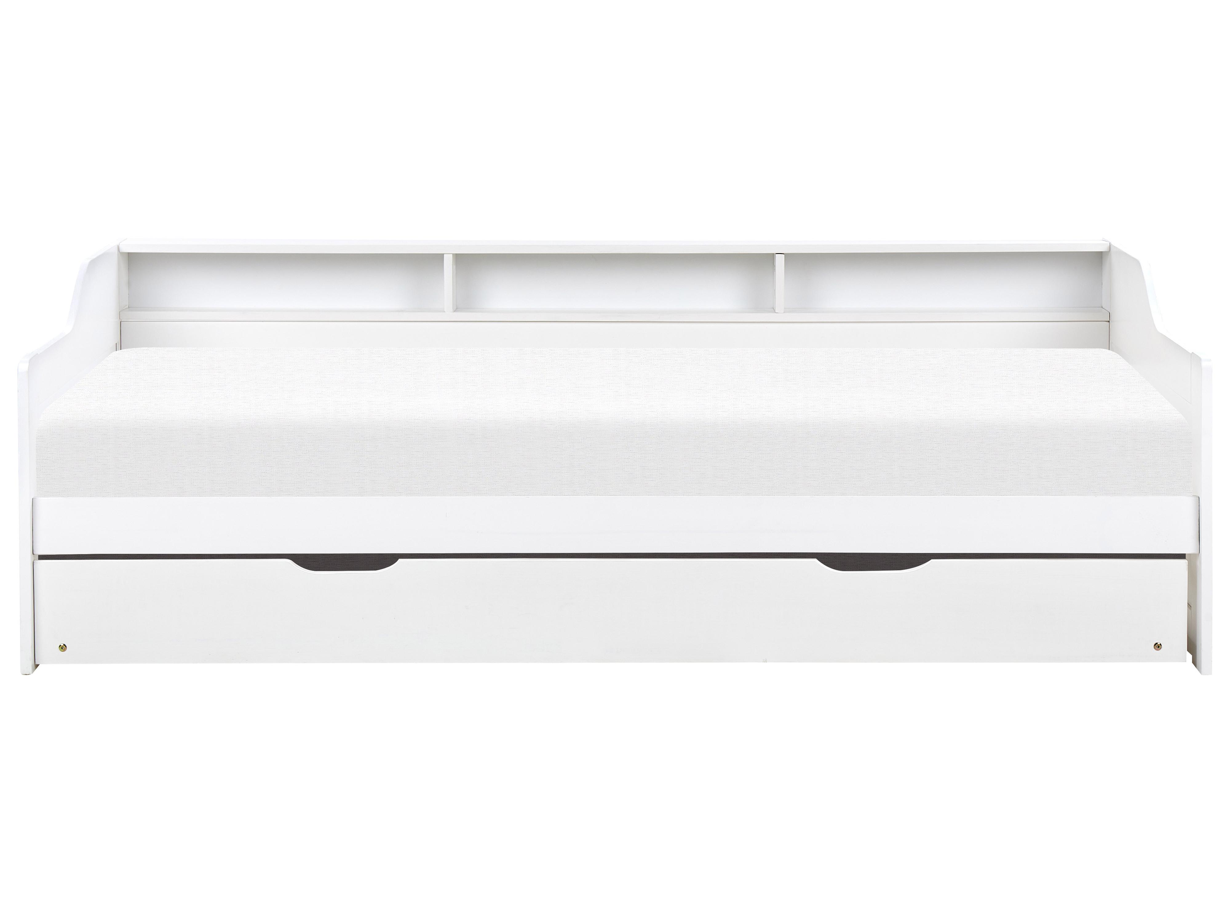 Onderschuifbed Dennenhout EDERN 90 x 200 cm Wit