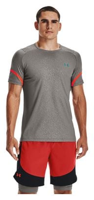 Maillot manches courtes Under Armour Rush 2.0 Emboss Gris