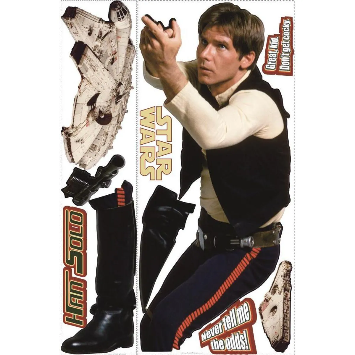 TheDecoFactory Star Wars Han Solo - Stickers géants
