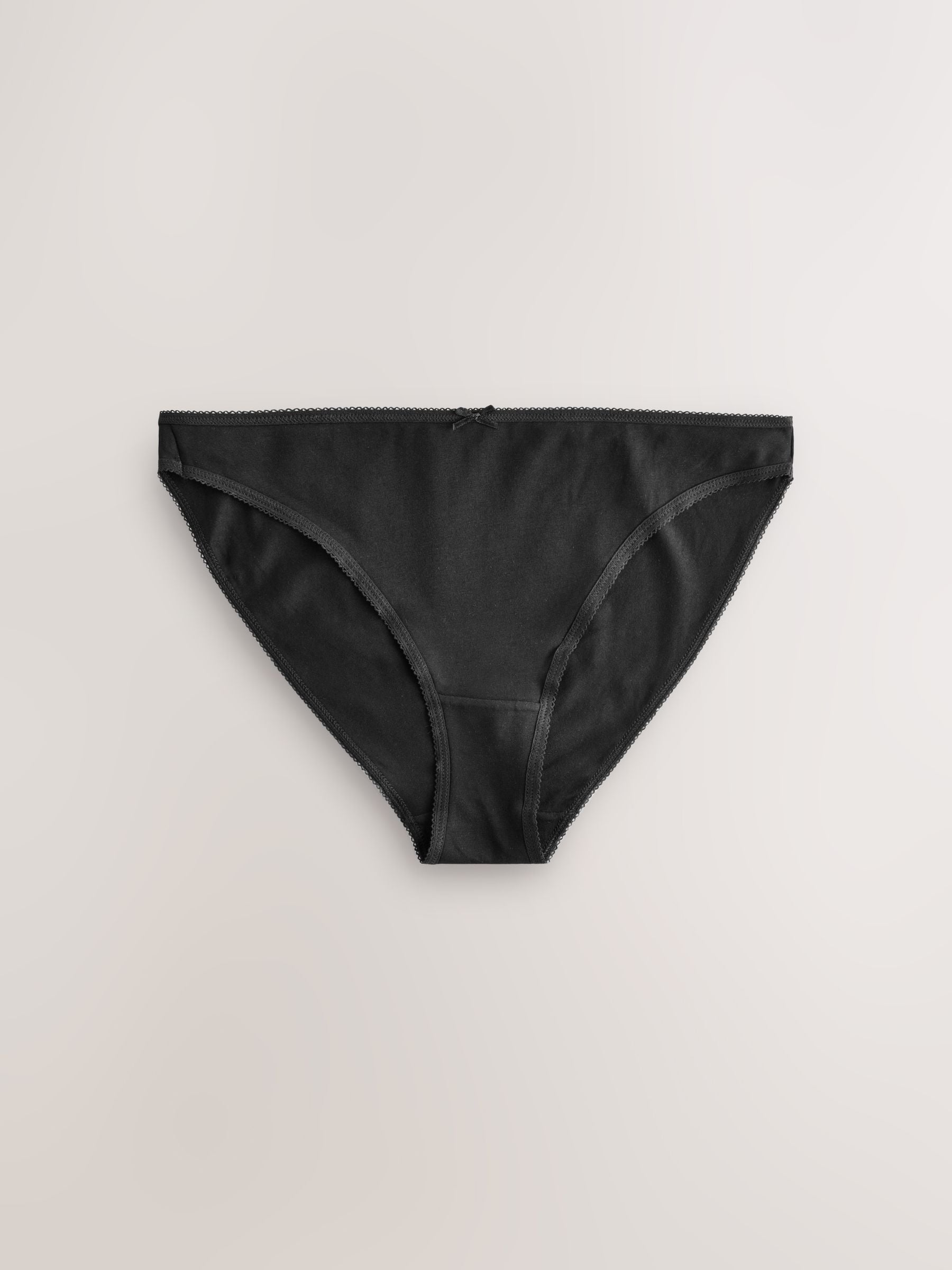 Zwart/pastelroze huidskleur/wit - Set van 5 slips met hoog katoengehalte