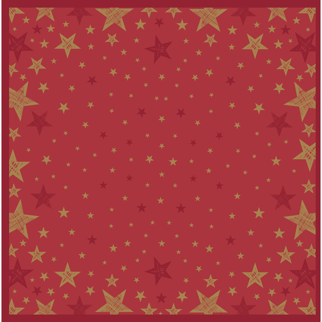 Mitteldecke - Sterne - rot - ca. 84 x 84 cm