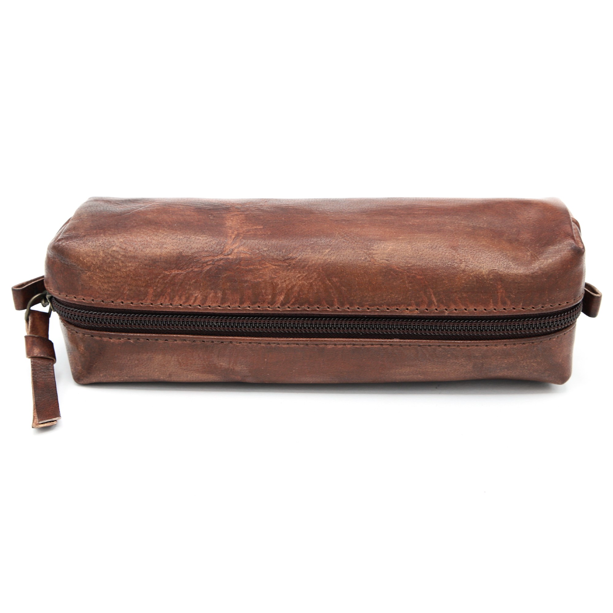 Stifteetui aus Leder, braun, B 20 cm, H 6 cm, T 6 cm günstig bestellen