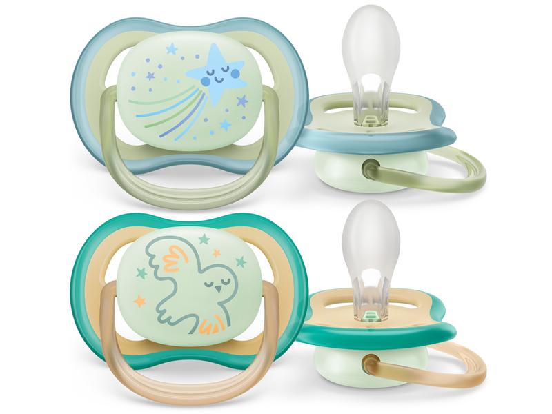 PHILIPS AVENT Nuggi ultra air Night 0-6 Mt. Sternschnuppe/E Sauger aus 100% lebensmitteltauglichem Silikon
