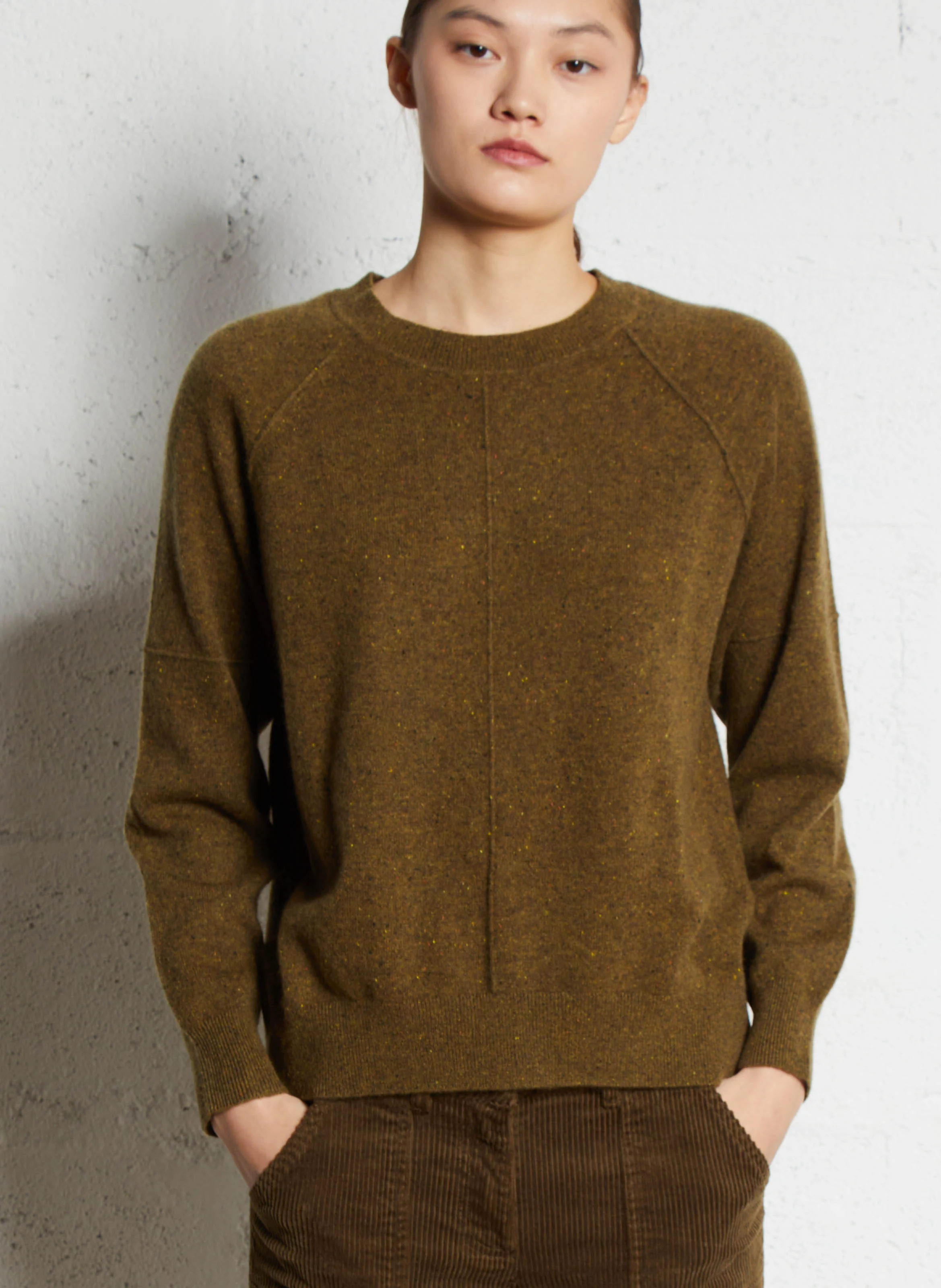 ARY BIS - Pull col rond en cachemire | Vert