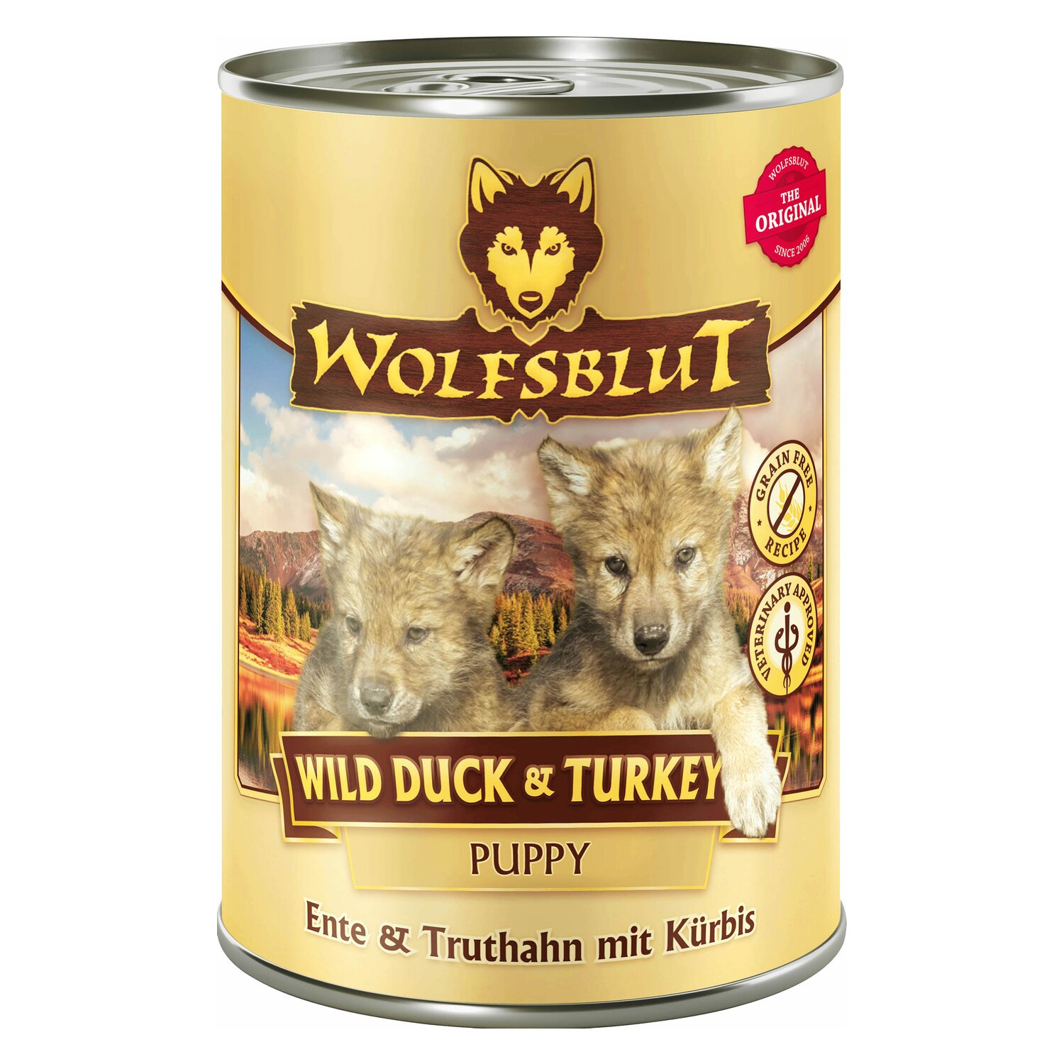WOLFSBLUT Nassfutter Puppy Wild Duck und Turkey - Ente/Truthan