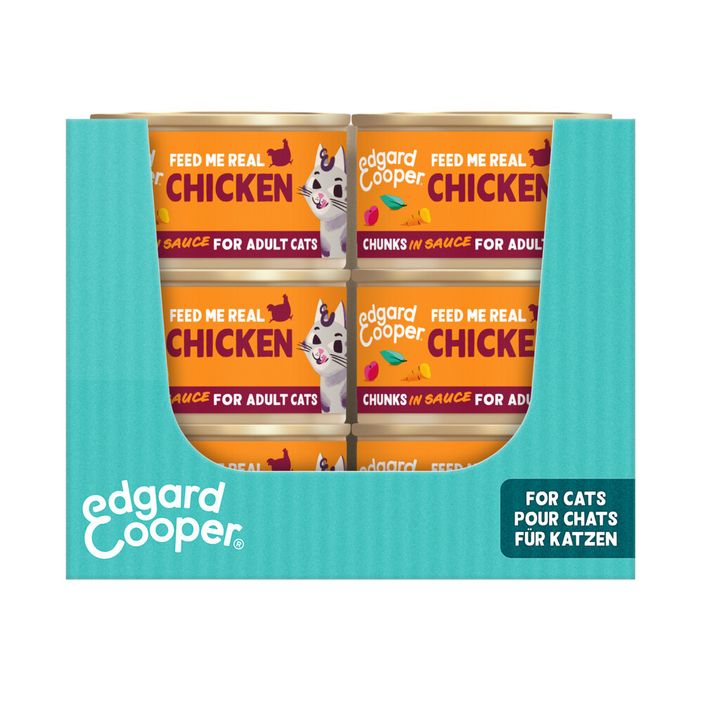 18x Edgard & Cooper Kattenvoer Chunks Kip85 gr