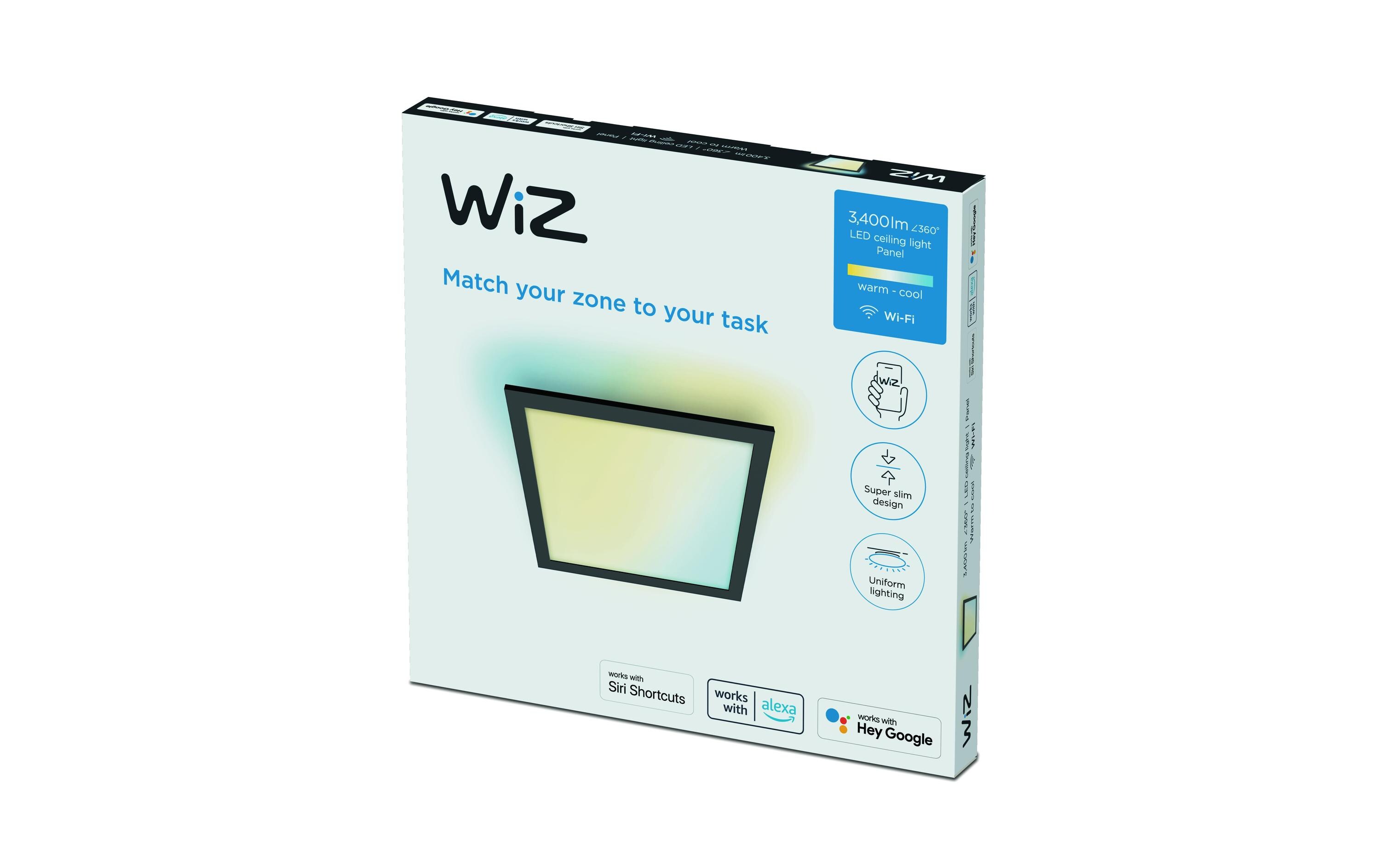 LED-Panel Ceiling SQ, 36 W, 2700- 6500 K, Schwarz<br>LED Panelleuchte