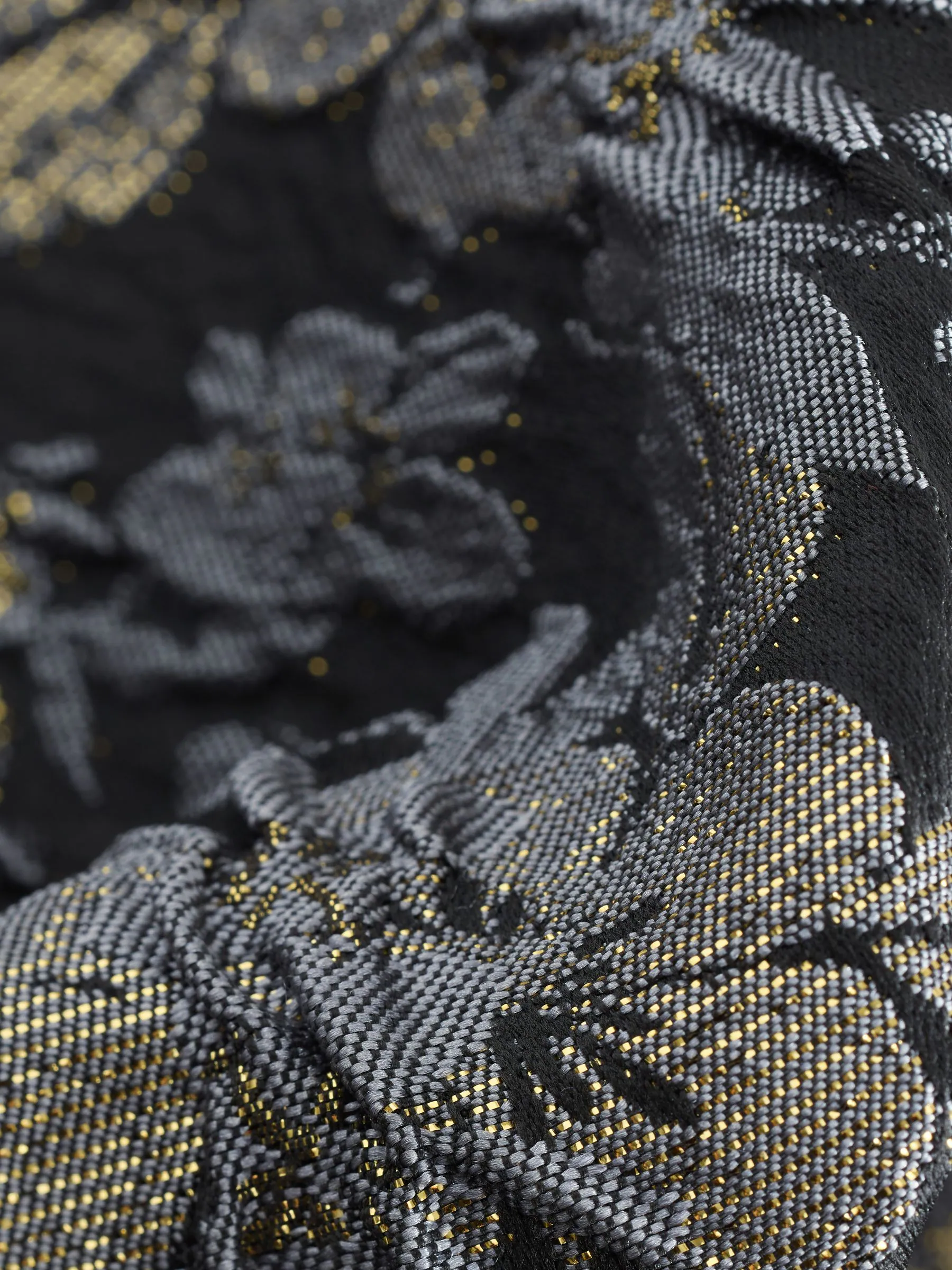 Zilver - Jacquard Floral Print Mini Skirt