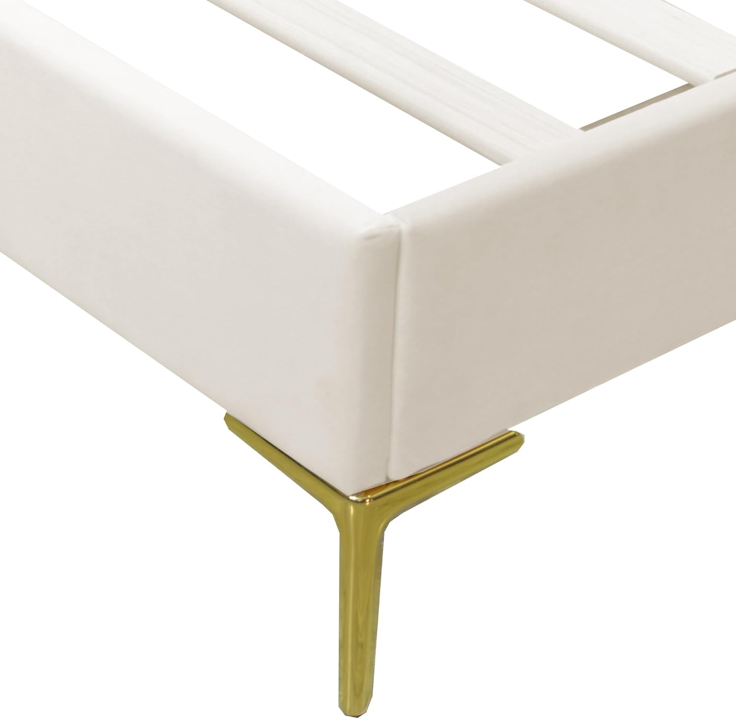 ZYLOYAL10 Polsterbett Doppelbett 140 x 200 cm, Bettgestell mit Kopfteil und Lattenrost, Erwachsenen-Jugendbett-Gästebett in hautfreundlichem Samtstoff (Beige, 140 x 200 cm)