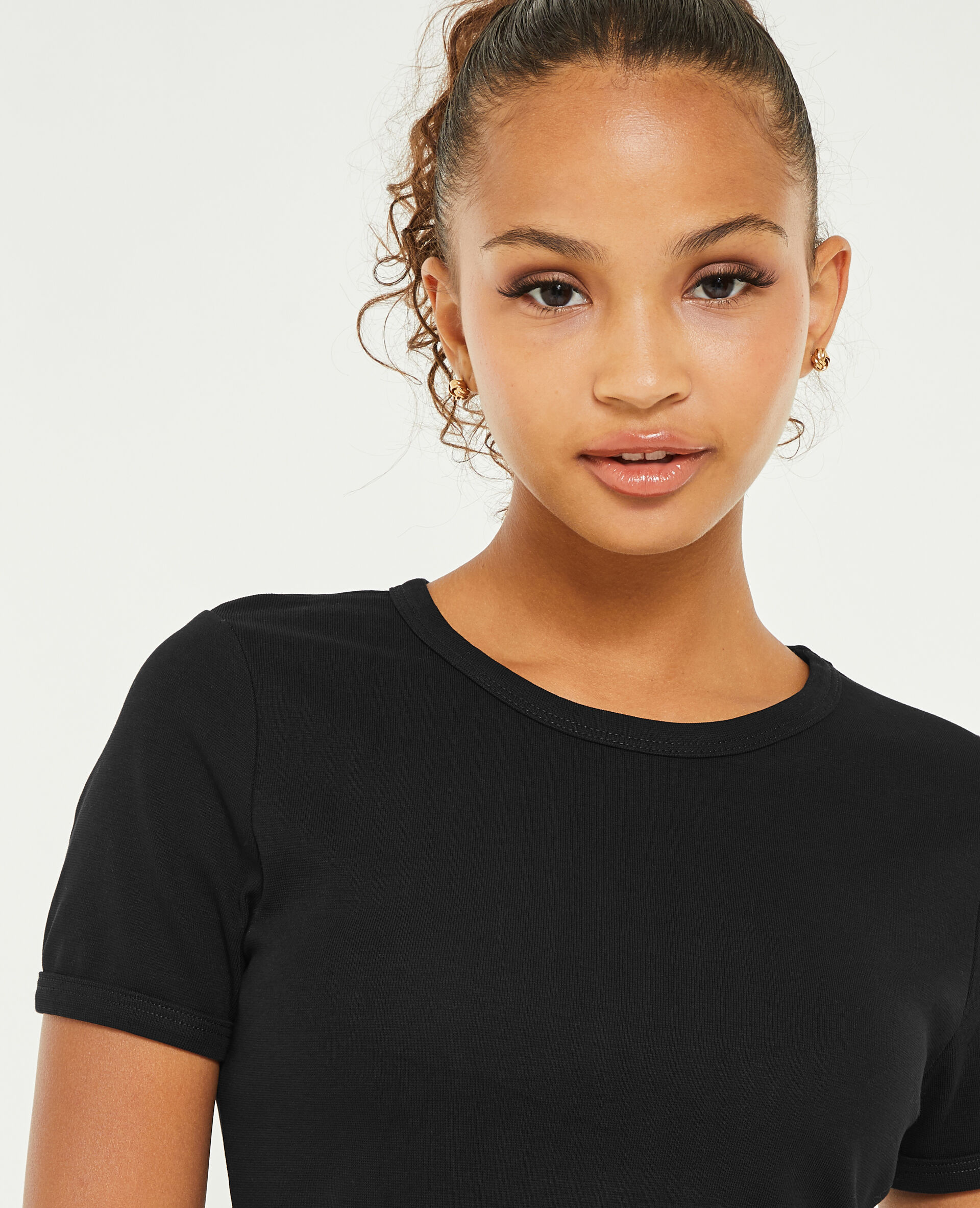 T-shirt col rond - Noir
