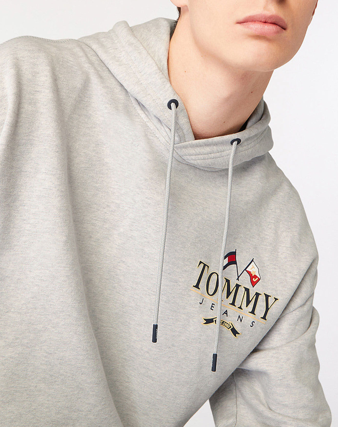 Tommy Jeans Sweat à capuche Skater gris clair