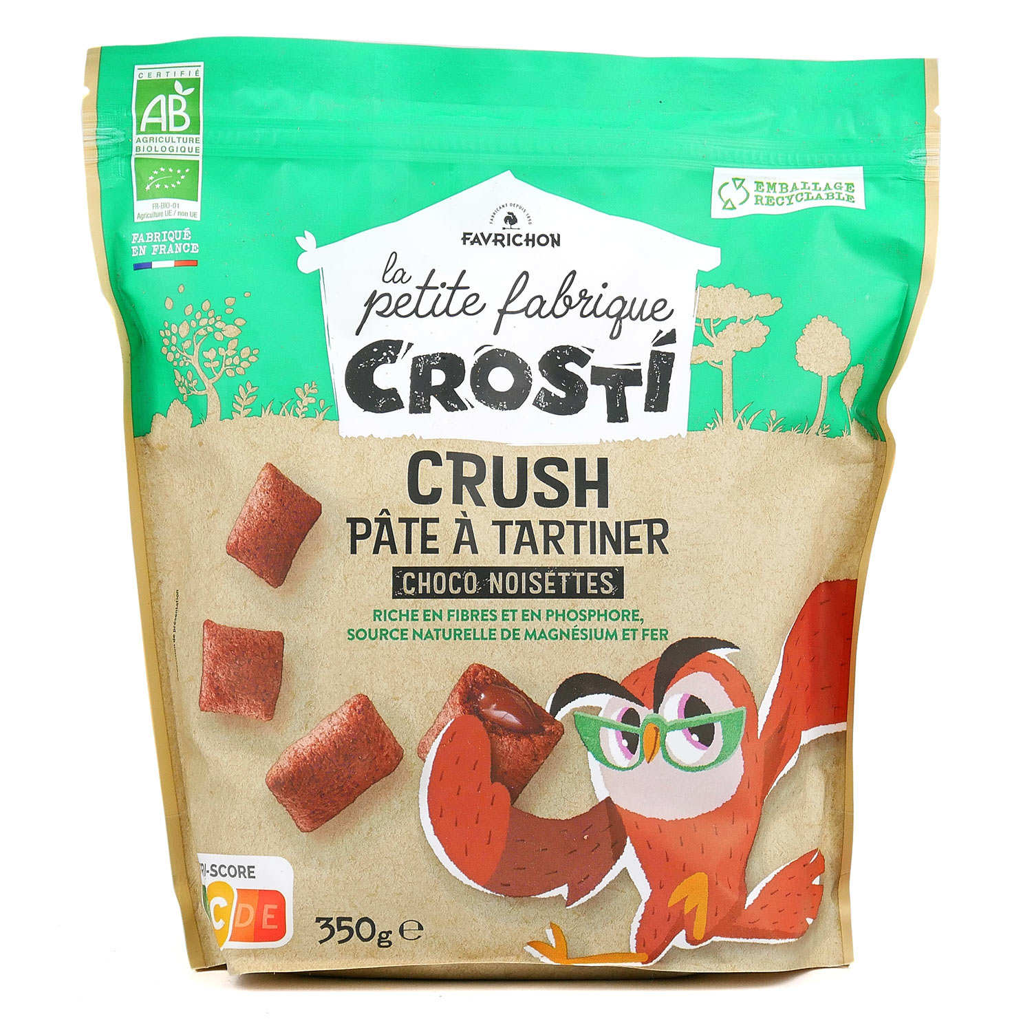 Crosti coeur fondant choco noisettes bio