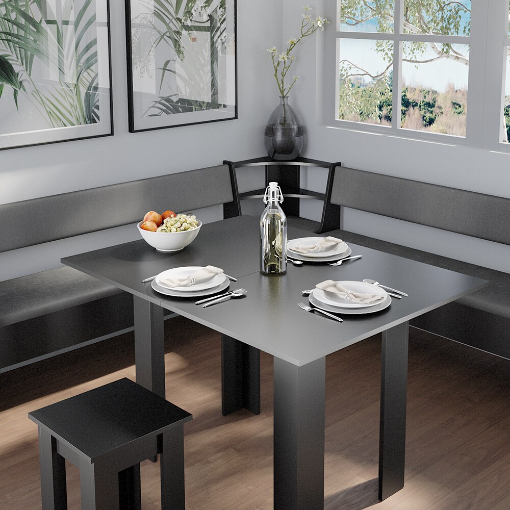 Vicco Eckbank Sitzecke Küchenbank Roman Schwarz 44 cm modern Sitzbank Esszimmerbank Eckbankgruppe Esszimmergruppe Küchensitzgruppe Sitzbankgruppe Küchenmöbel Polstermöbel