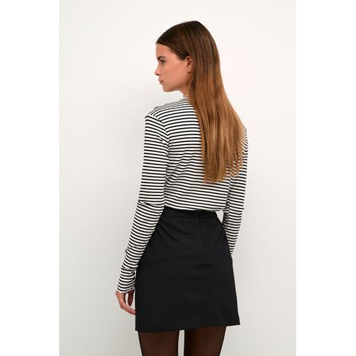 Karen By Simonsen CandaceKB Langærmet T-shirt, Egret/Meteorite Stripe, XXL