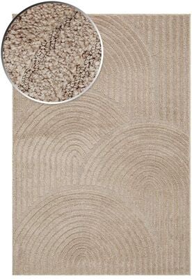 KMCarpets Doria Zen Gulvteppe 120x170, Lin